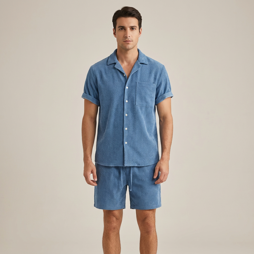 Men's Summer Shorts and Shirt Set | Two Piece