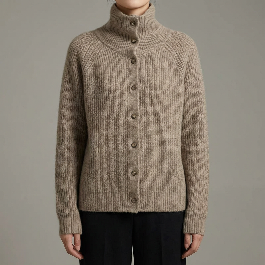 Women's Turtleneck Cardigan | Oversize