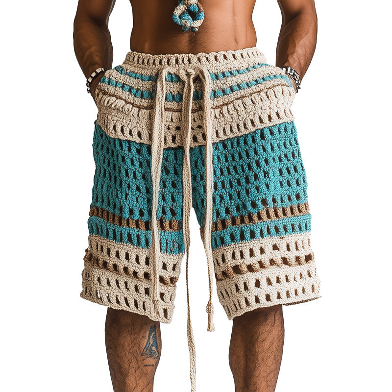 Men's Wide Leg Knit Shorts | Summer