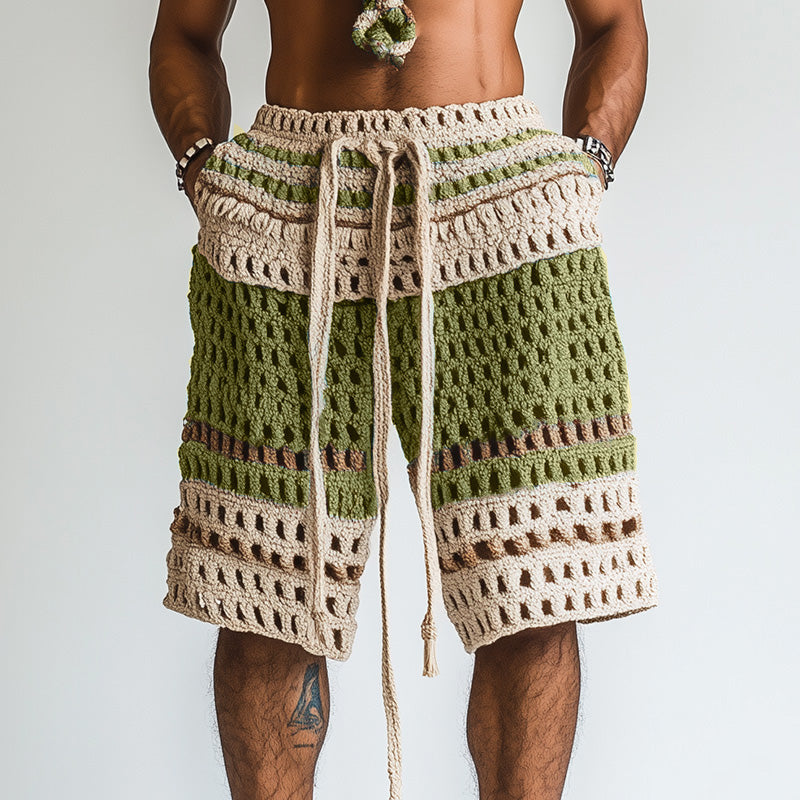 Men's Wide Leg Knit Shorts | Summer