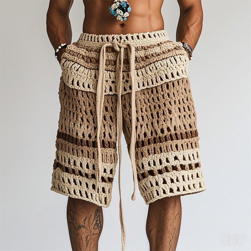 Men's Wide Leg Knit Shorts | Summer