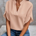 Women's V-Neck Blouse | Short Sleeve