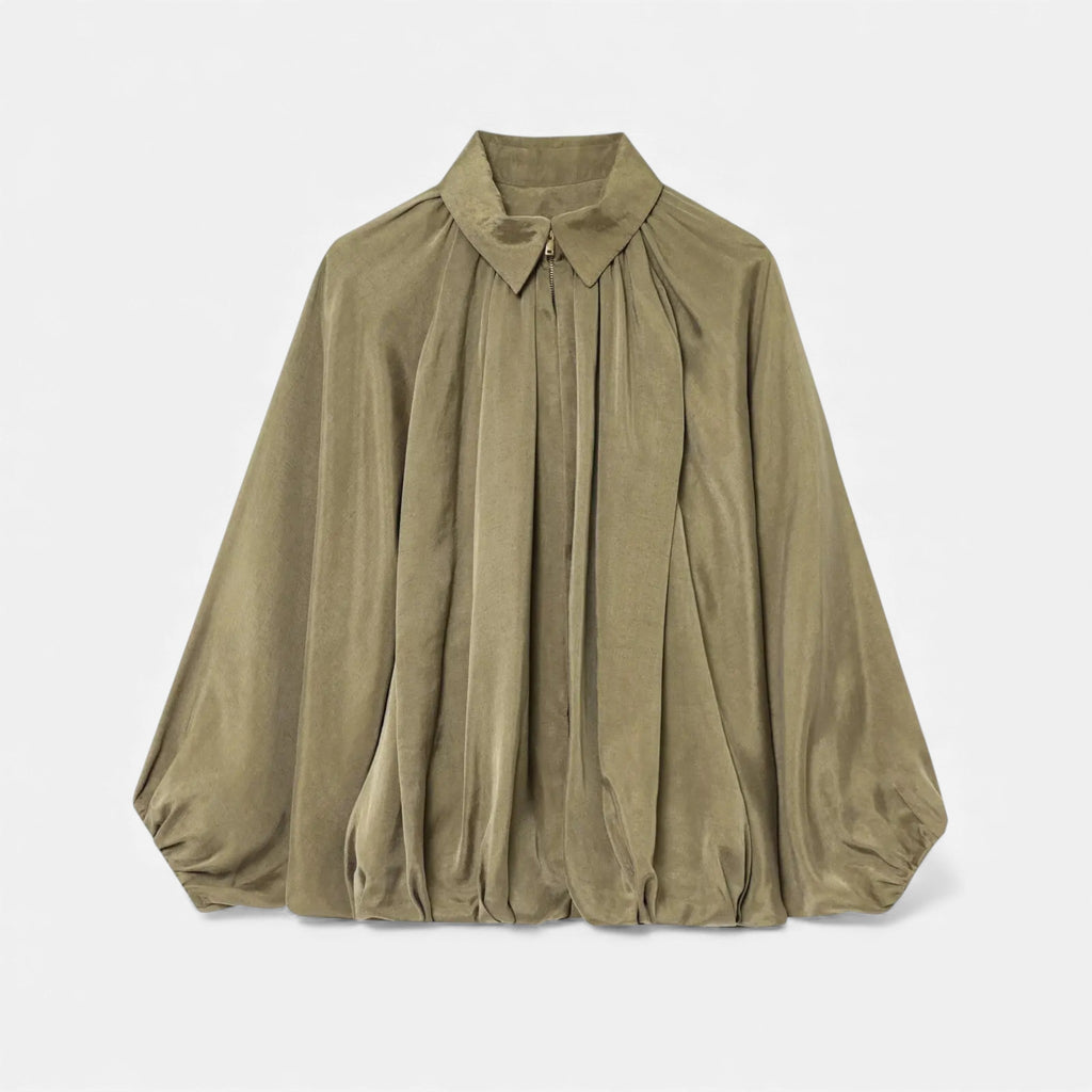 Women’s Pleated Lapel Blouse | Collar