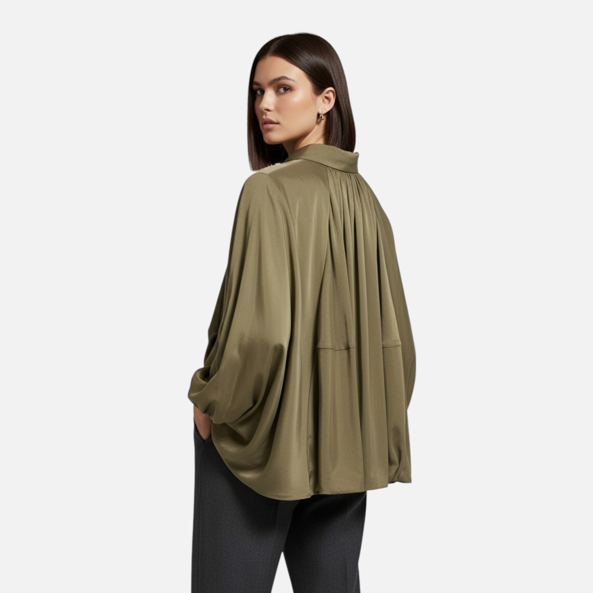 Women’s Pleated Lapel Blouse | Collar
