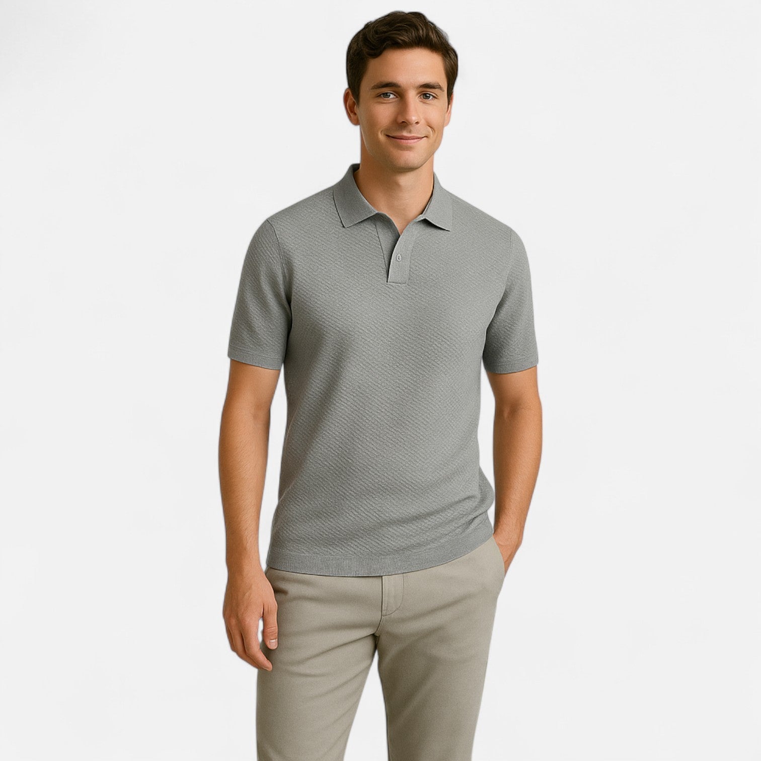 Men's Knit Polo Shirt | Slim Fit