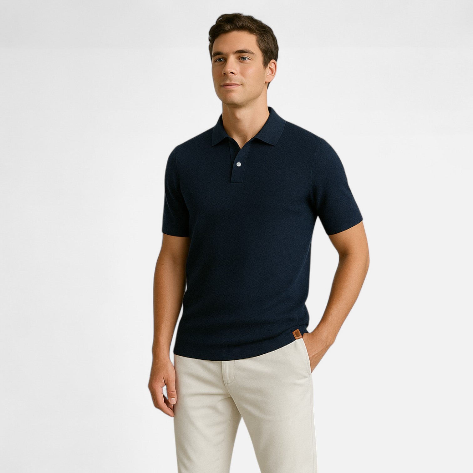 Men's Knit Polo Shirt | Slim Fit