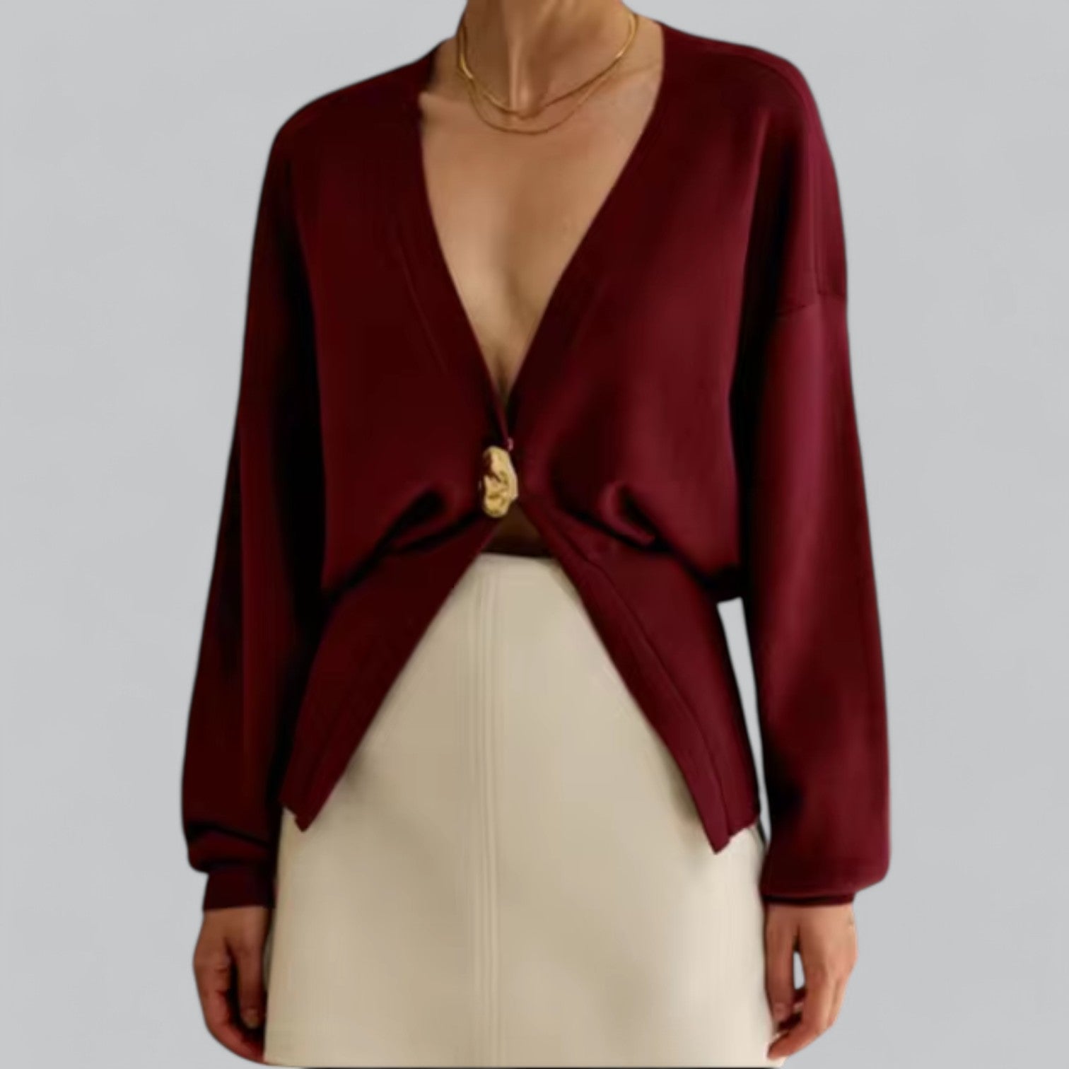 Women's V-Neck Cardigan | Long Sleeve