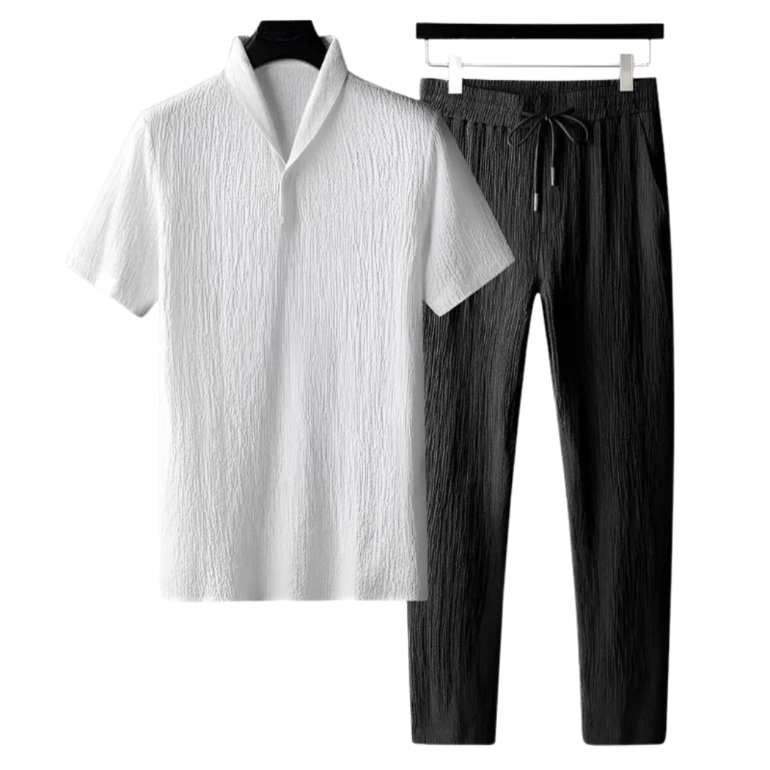 Men's Casual Polo & Trousers Set | Two Piece