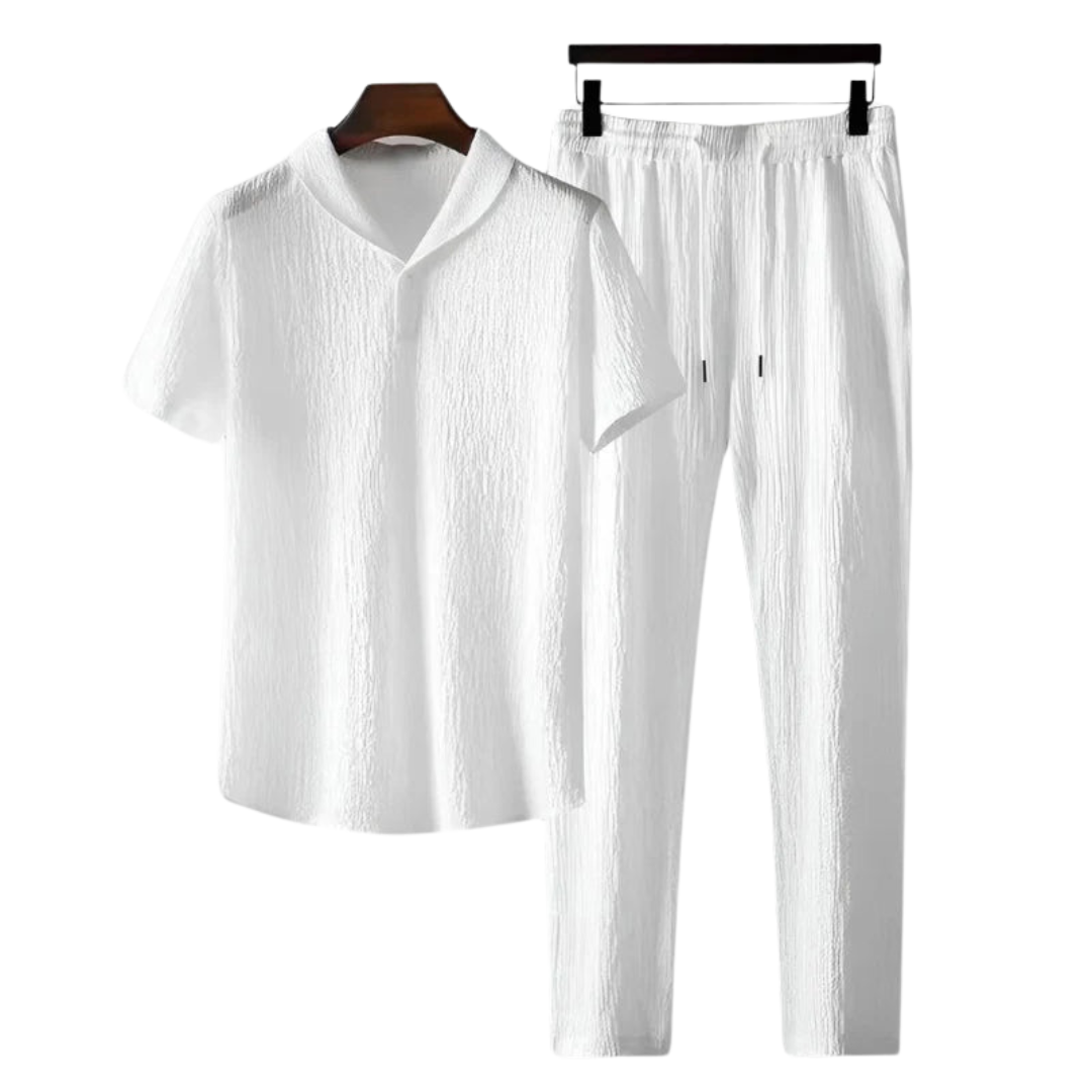 Men's Casual Polo & Trousers Set | Two Piece