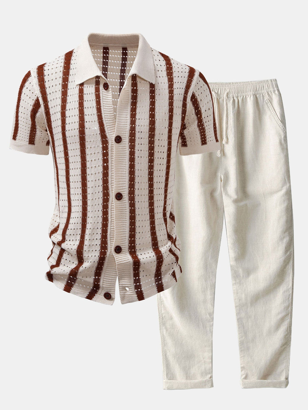 Men's Crochet Shirt & Trousers | Set