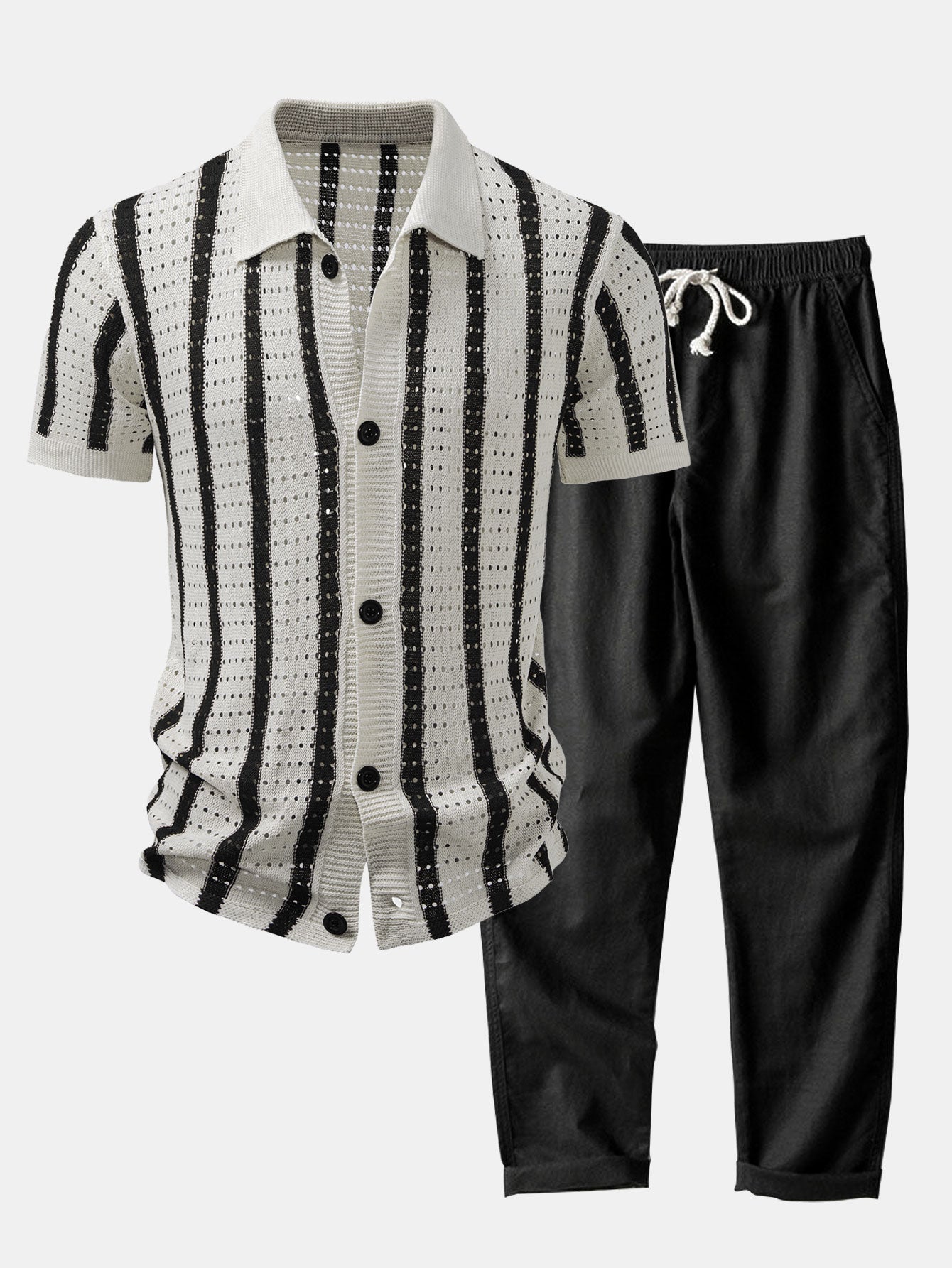 Men's Crochet Shirt & Trousers | Set