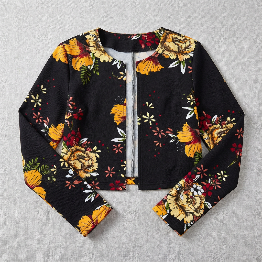 Women's Cropped Jacket | Floral