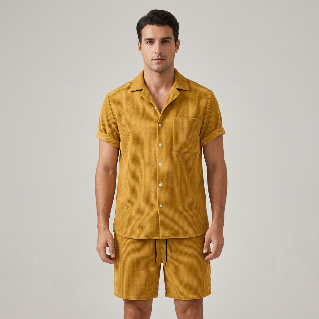 Men's Summer Shorts and Shirt Set | Two Piece