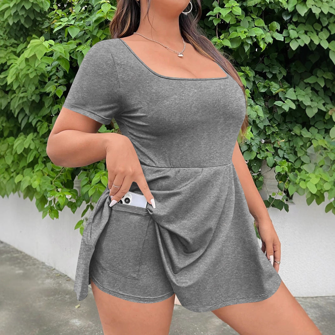 Women's A-line Dress & Shorts | Set