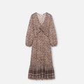 Women’s Printed V-Neck Dress | Midi
