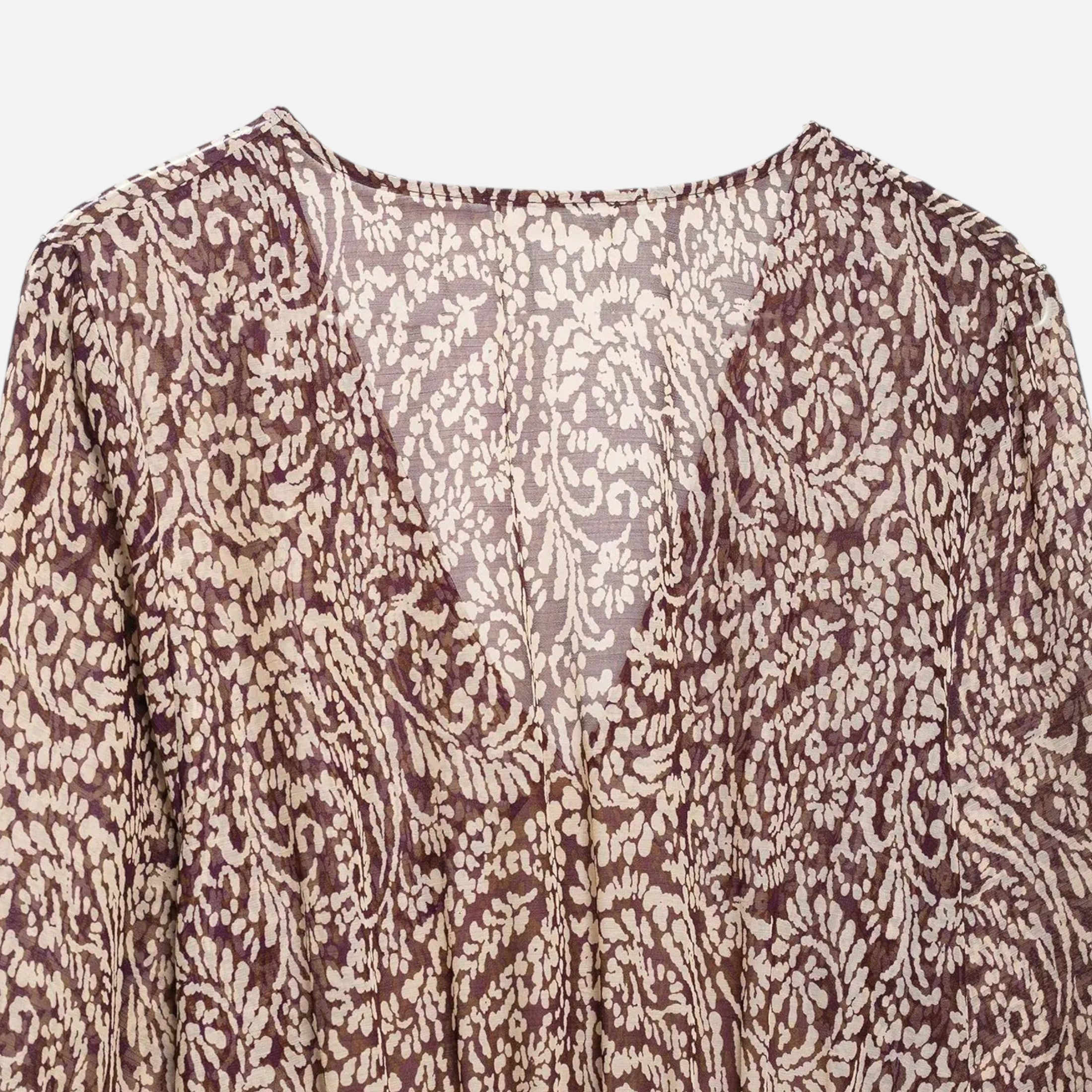 Women’s Printed V-Neck Dress | Midi