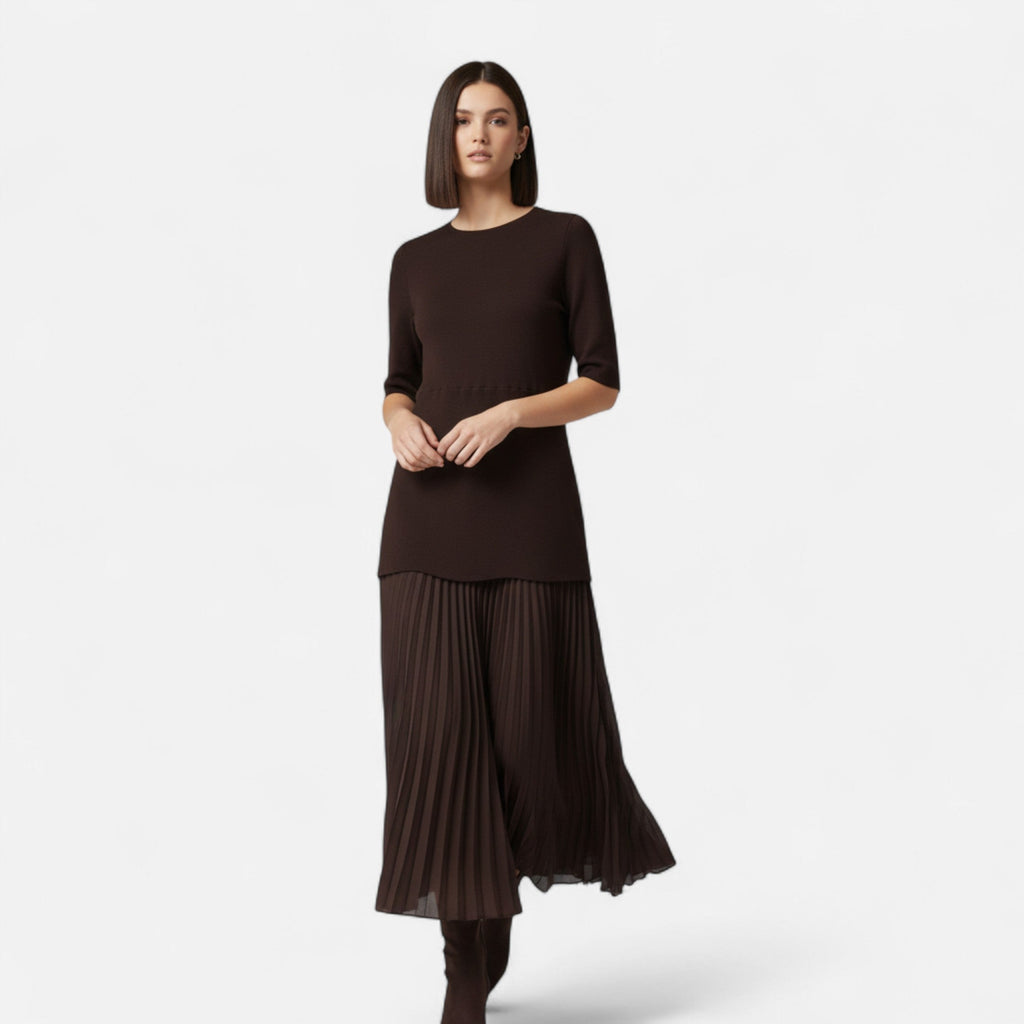 Women’s Vintage Pleated Dress | Maxi