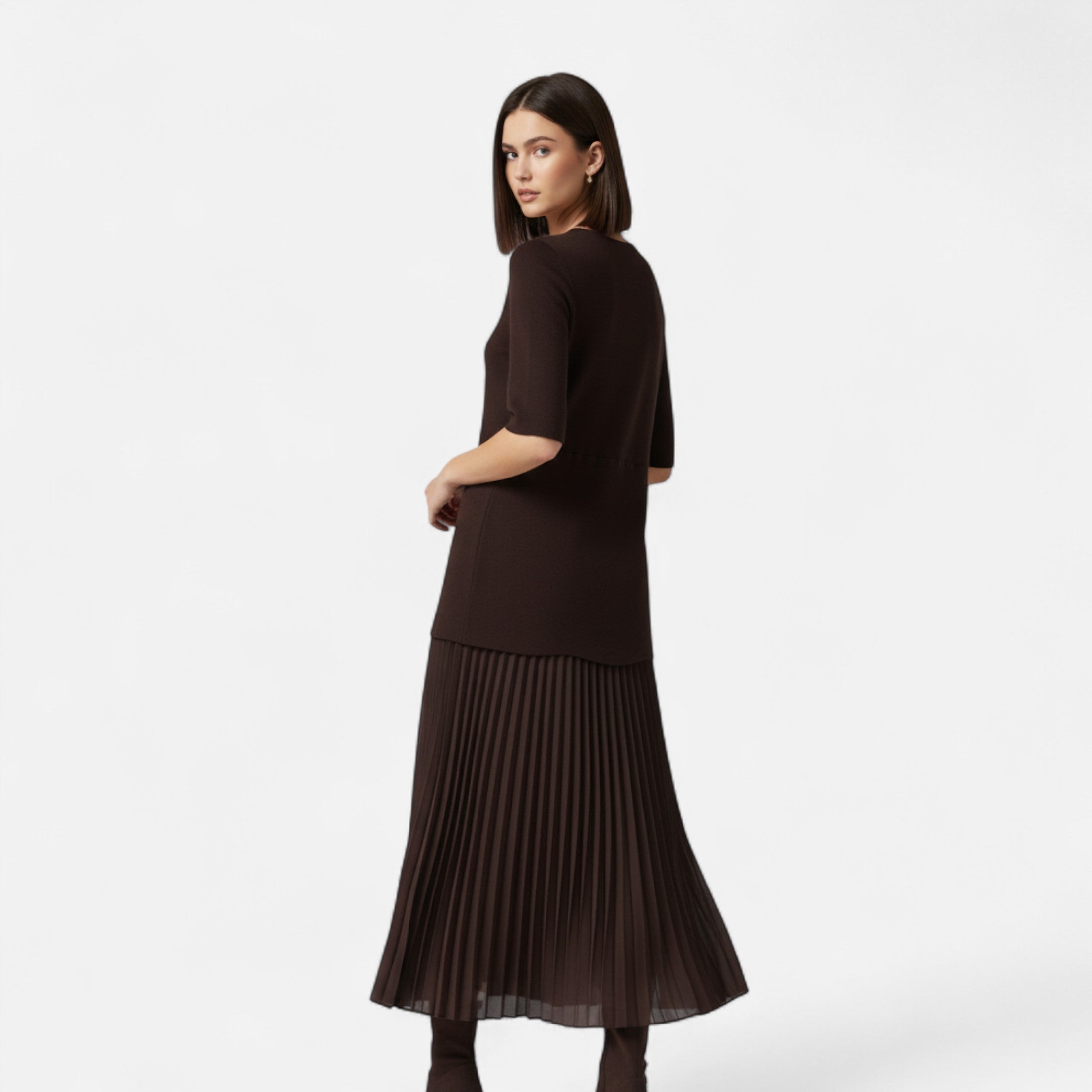 Women’s Vintage Pleated Dress | Maxi