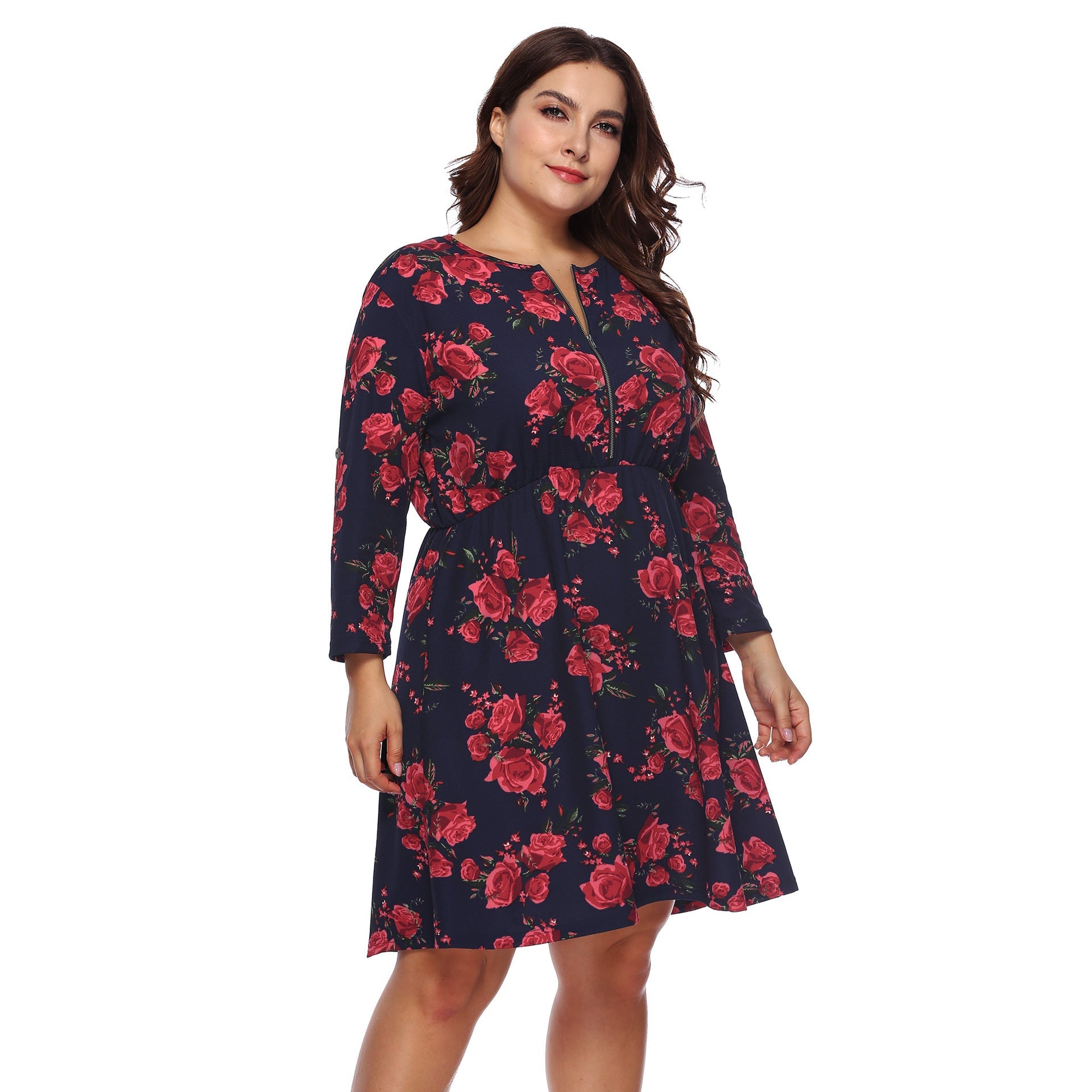 Women's Long Sleeve Floral Dress | Mini
