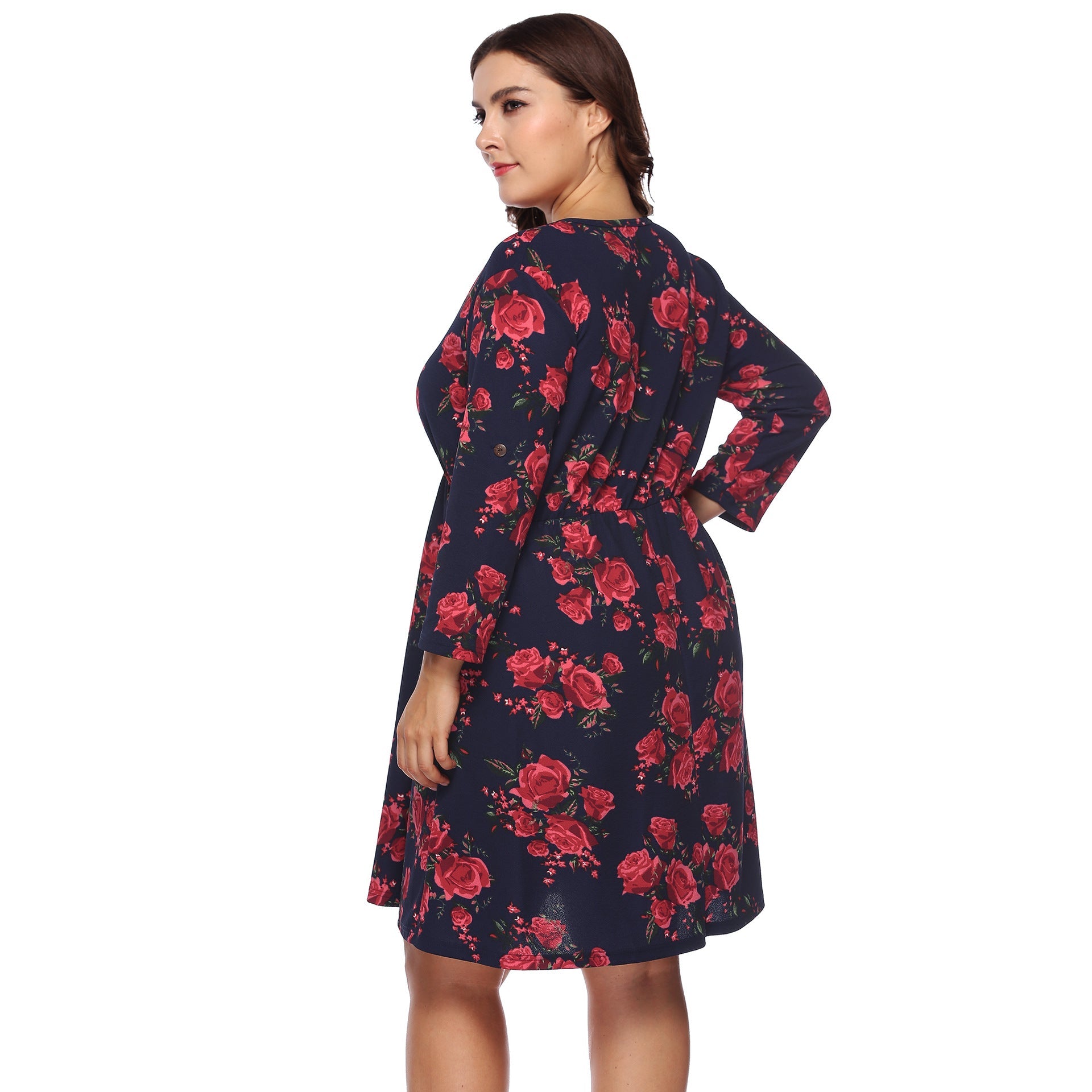 Women's Long Sleeve Floral Dress | Mini