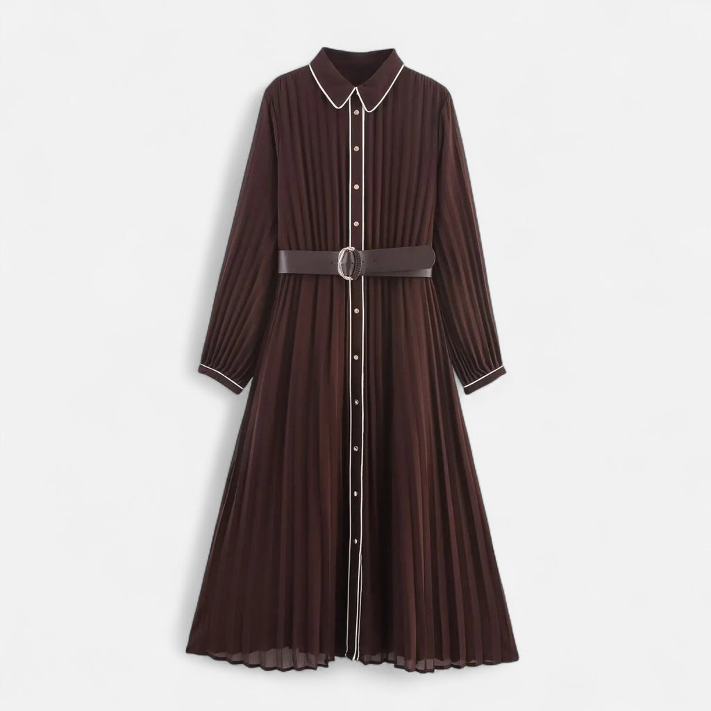 Women’s Pleated Shirt Dress | Midi