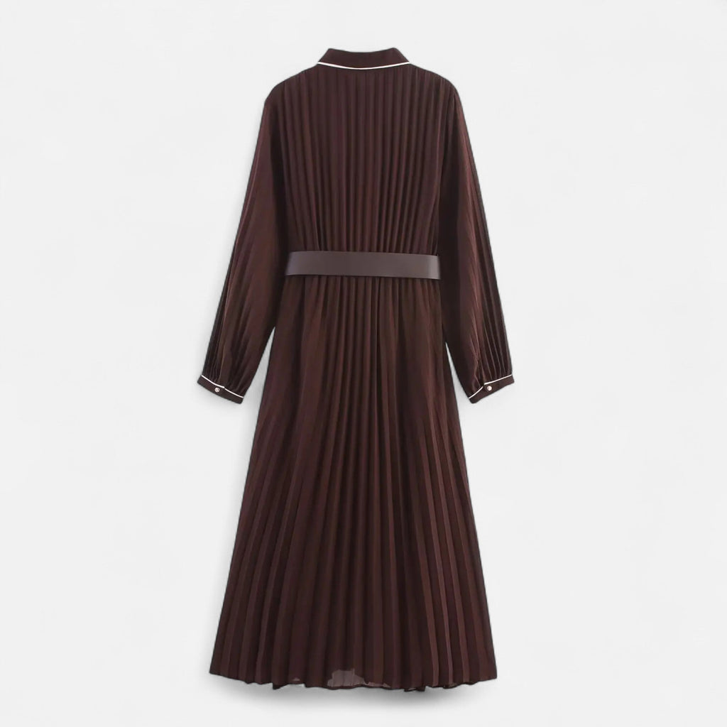 Women’s Pleated Shirt Dress | Midi