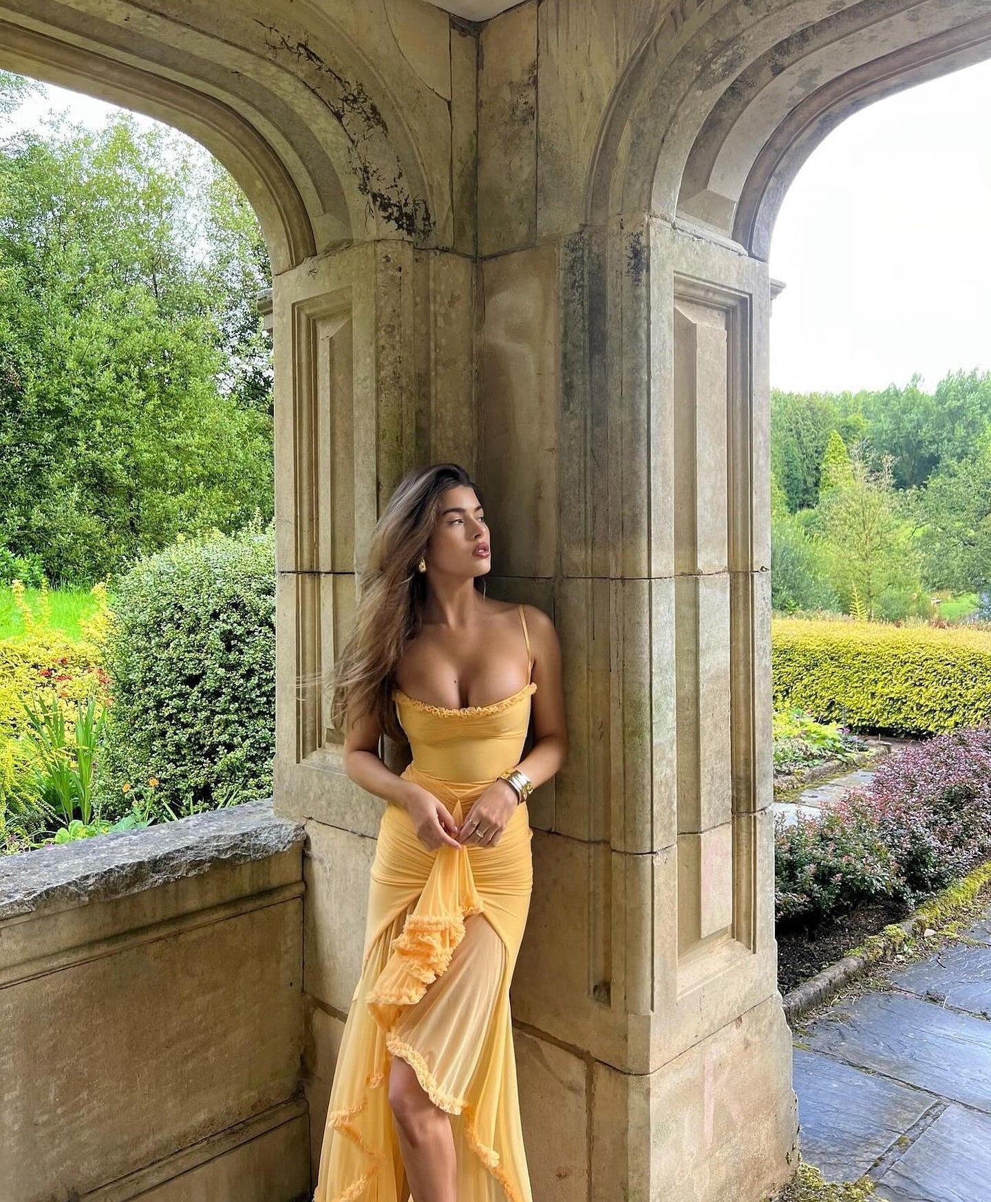 Women's Ruffle Wedding Guest Dress | Maxi