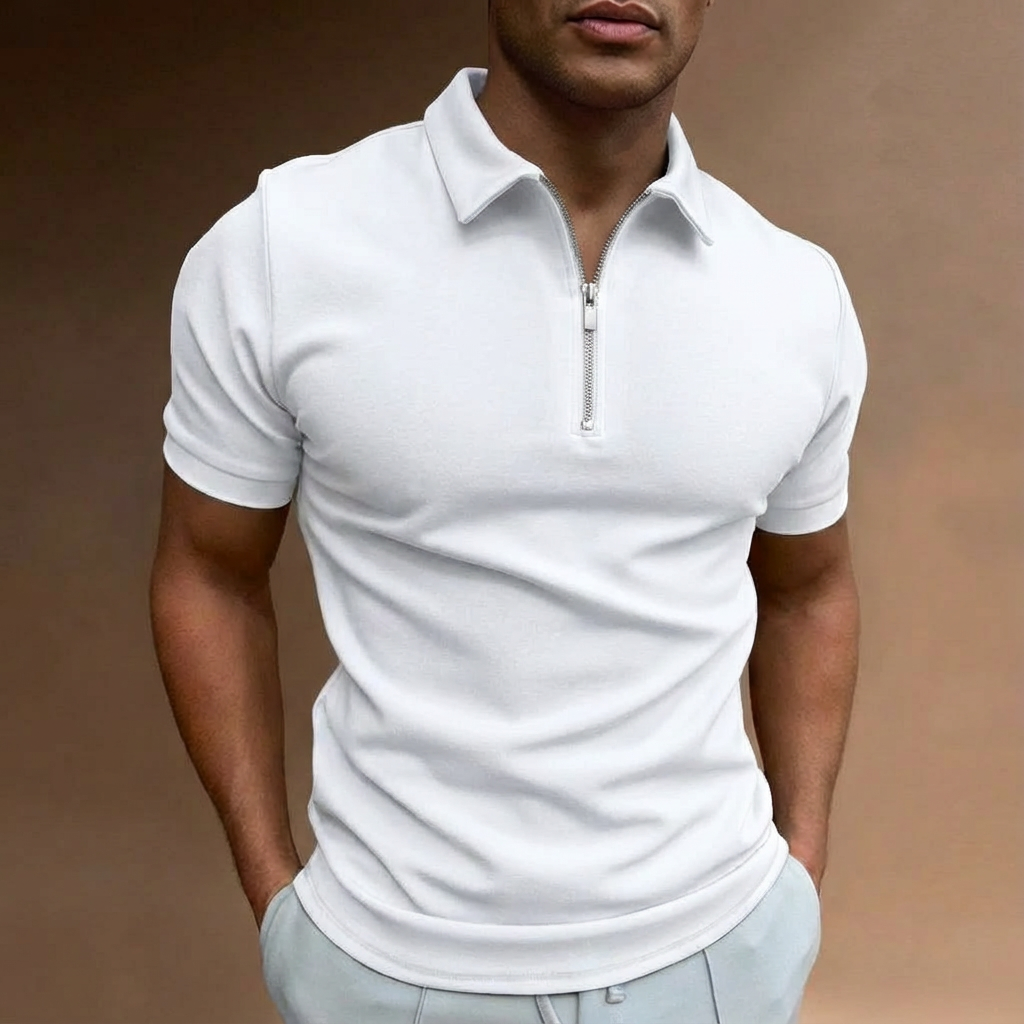 Men's Tight Polo Shirt | Zip Up
