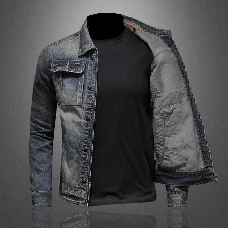 Men's Summer Jeans Jacket | Zip-Up