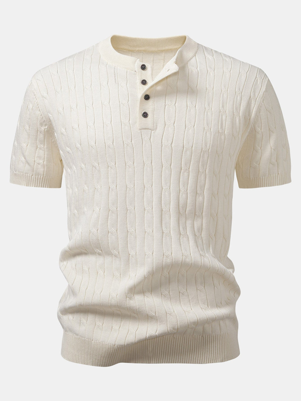 Men's Henley Knit T-Shirt & Pants | Set