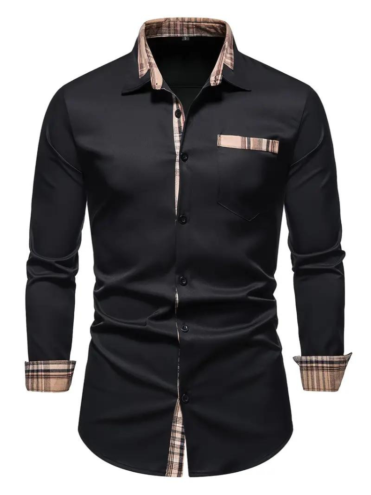 Men's Long Sleeve Shirt | Lapel