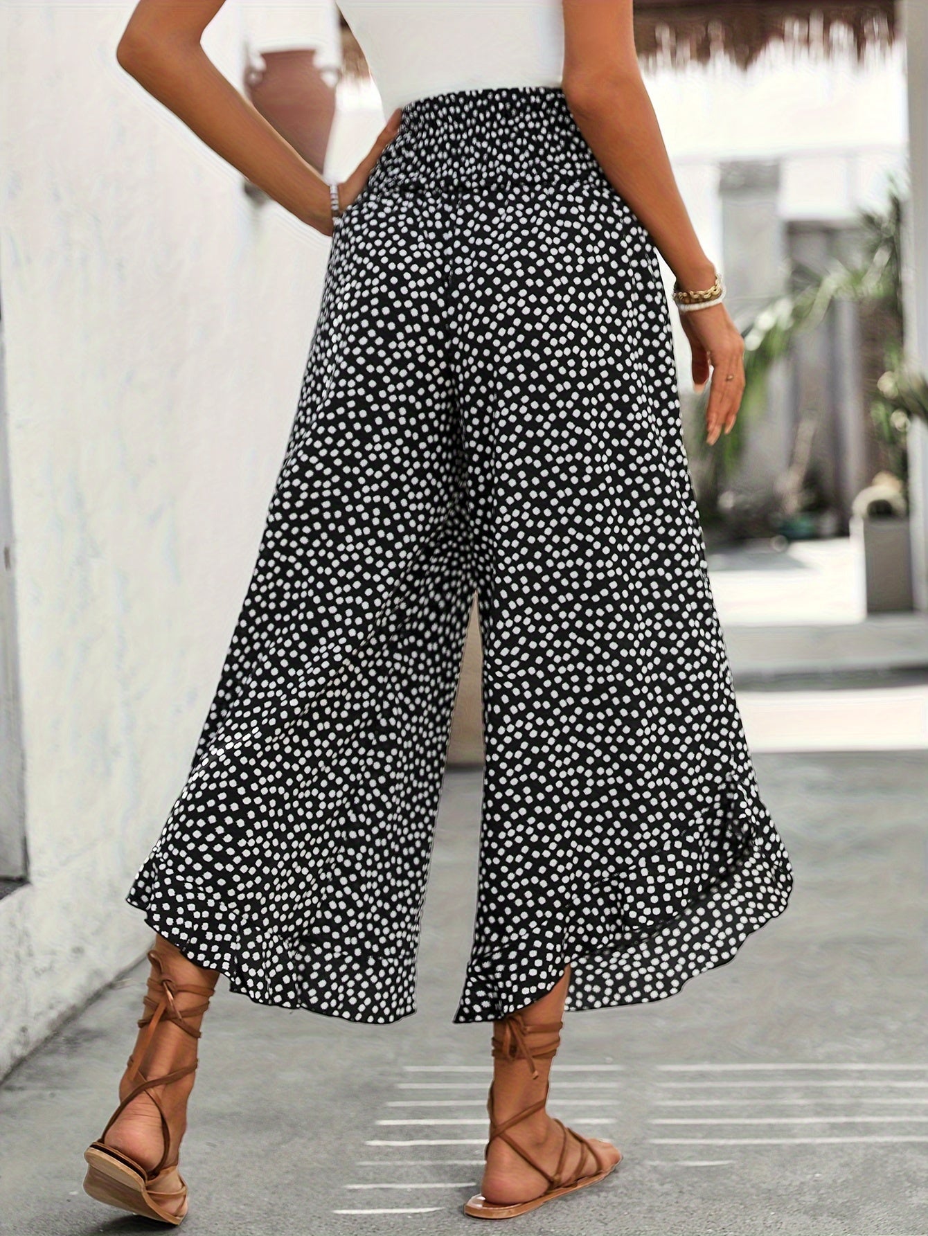 Women's Floral Pants | Wide Leg