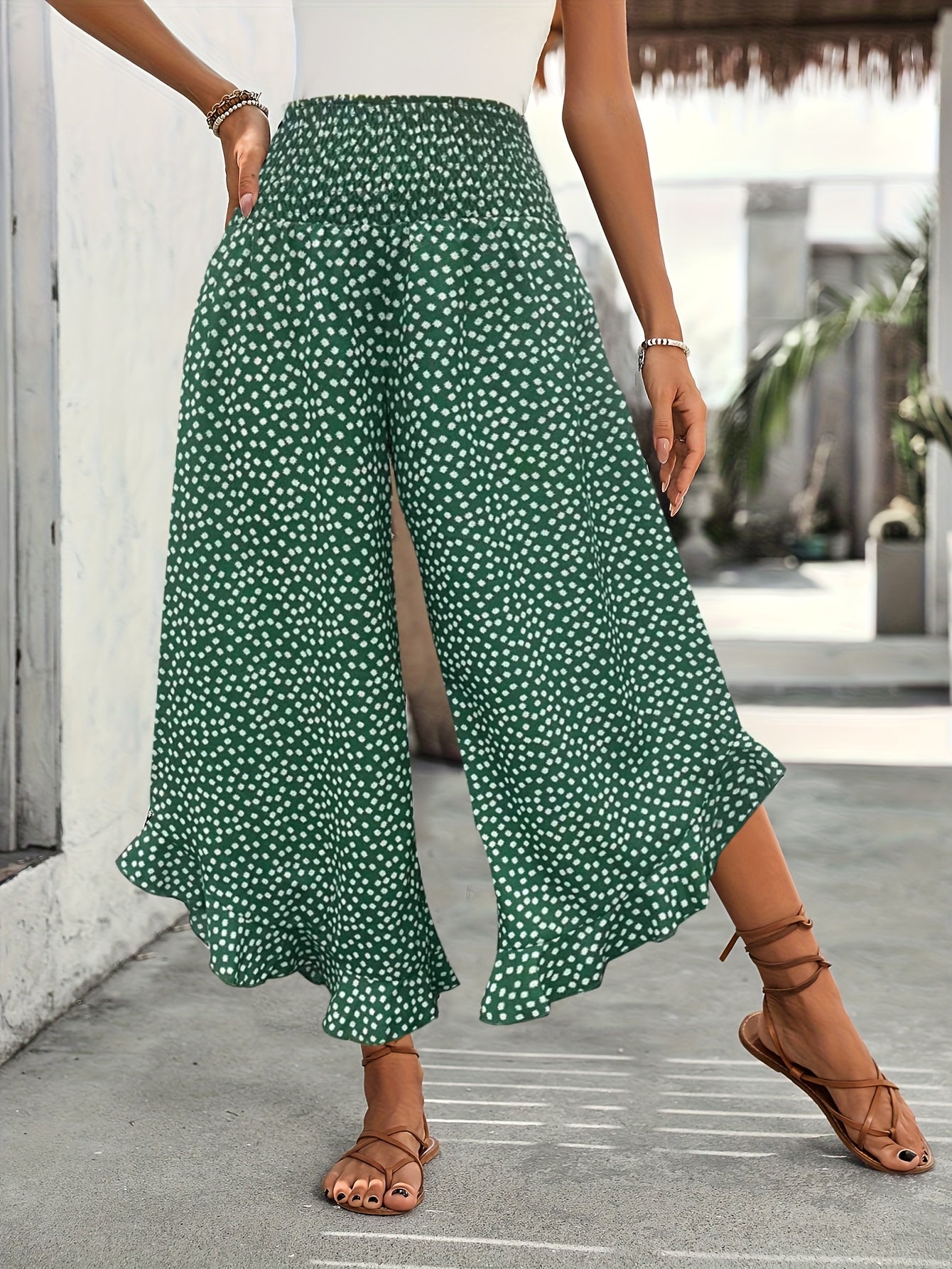 Women's Floral Pants | Wide Leg