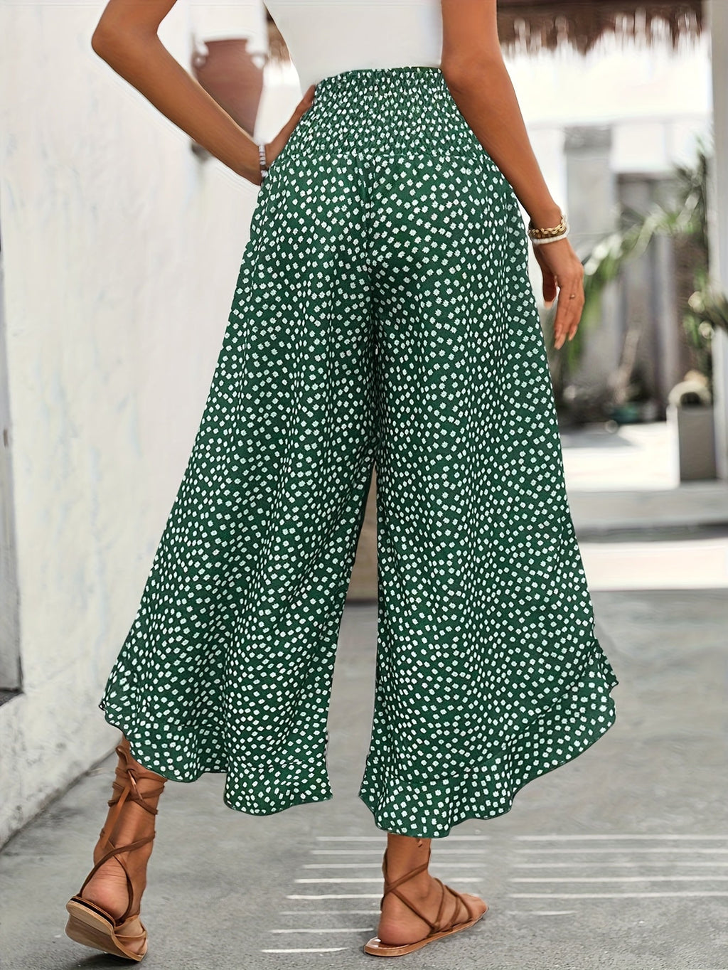 Women's Floral Pants | Wide Leg