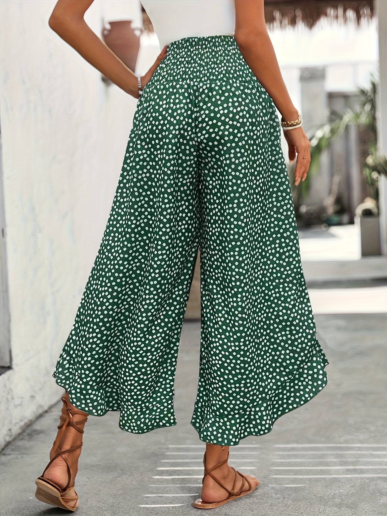 Women's Floral Pants | Wide Leg