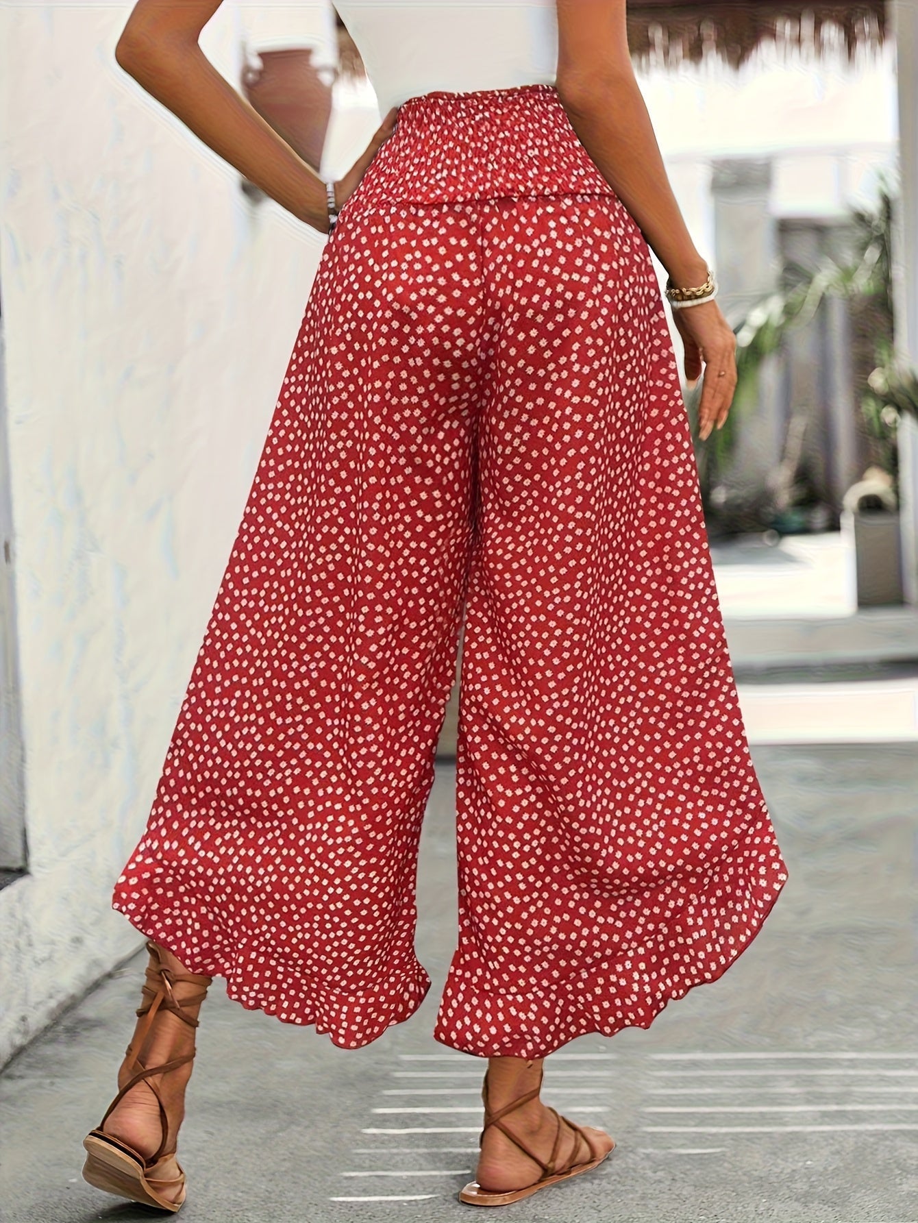 Women's Floral Pants | Wide Leg