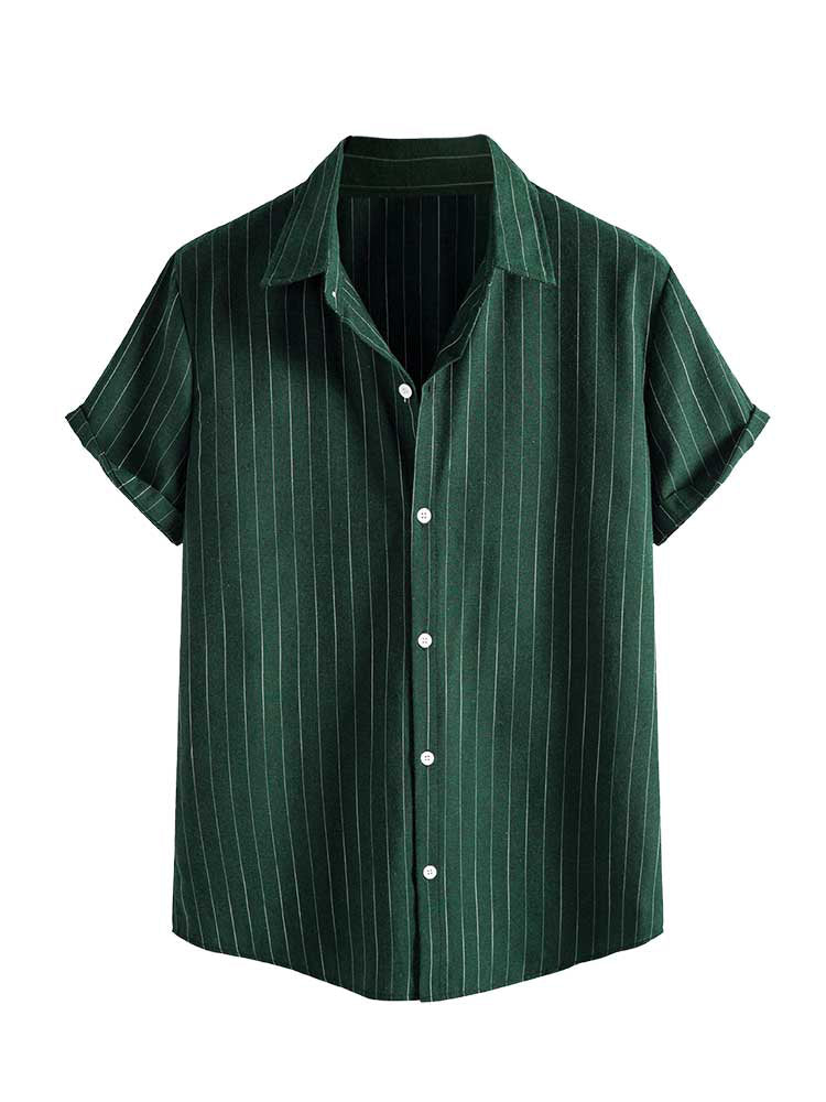 Men's Beach Striped Shirt | Short Sleeve