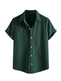 Men's Beach Striped Shirt | Short Sleeve