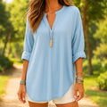 Women's V-Neck Blouse | Loose Fit