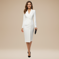 Women's Long Sleeve Blazer Dress | Midi