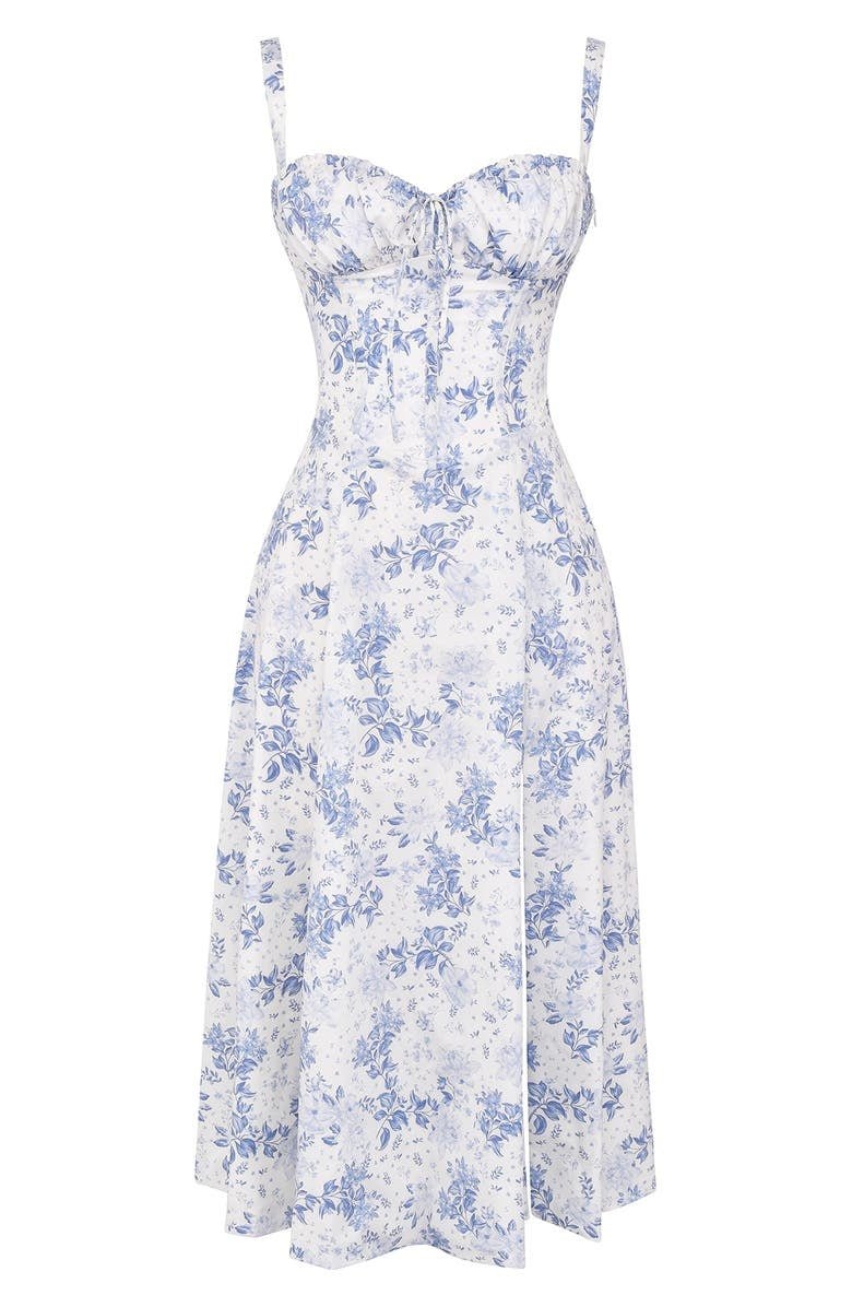 Women's Corset Floral Dress | Midi