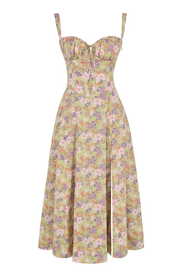 Women's Corset Floral Dress | Midi