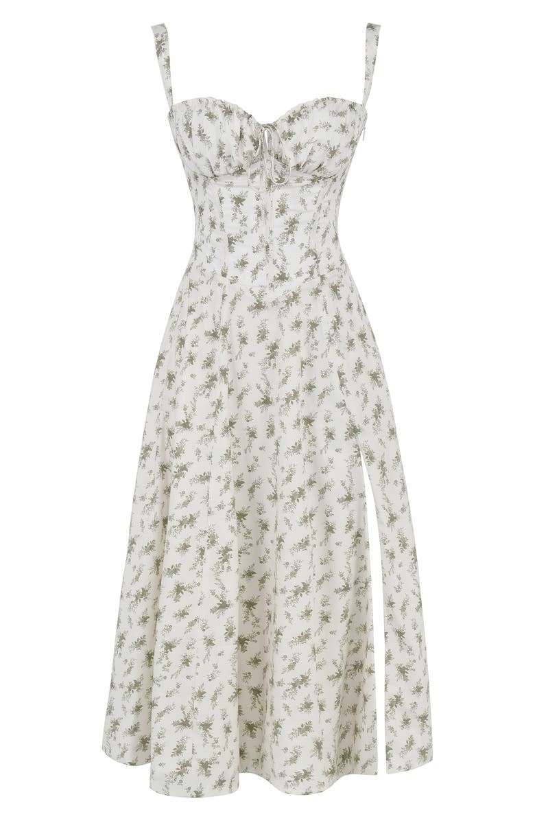 Women's Corset Floral Dress | Midi