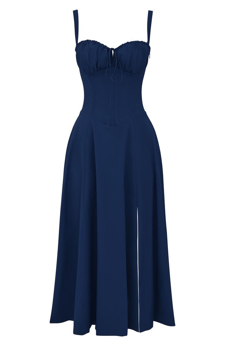 Women's Corset Floral Dress | Midi