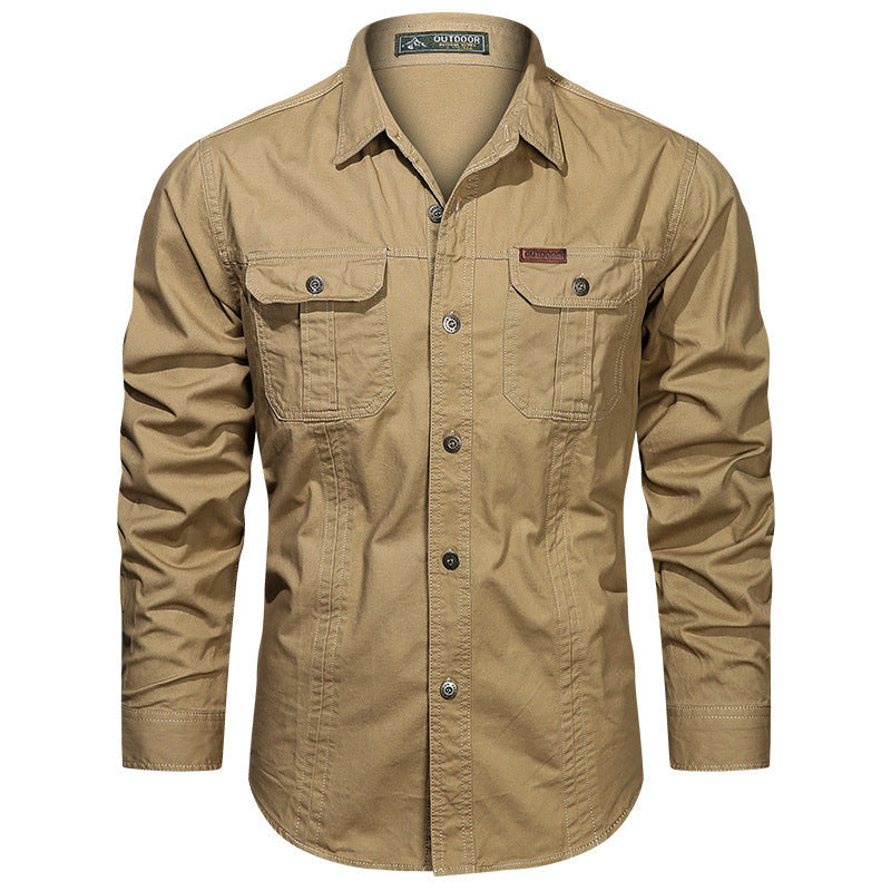 Men's Casual Military Shirt | Long