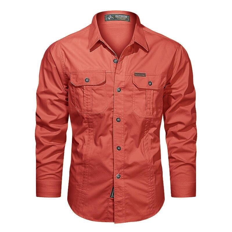 Men's Casual Military Shirt | Long