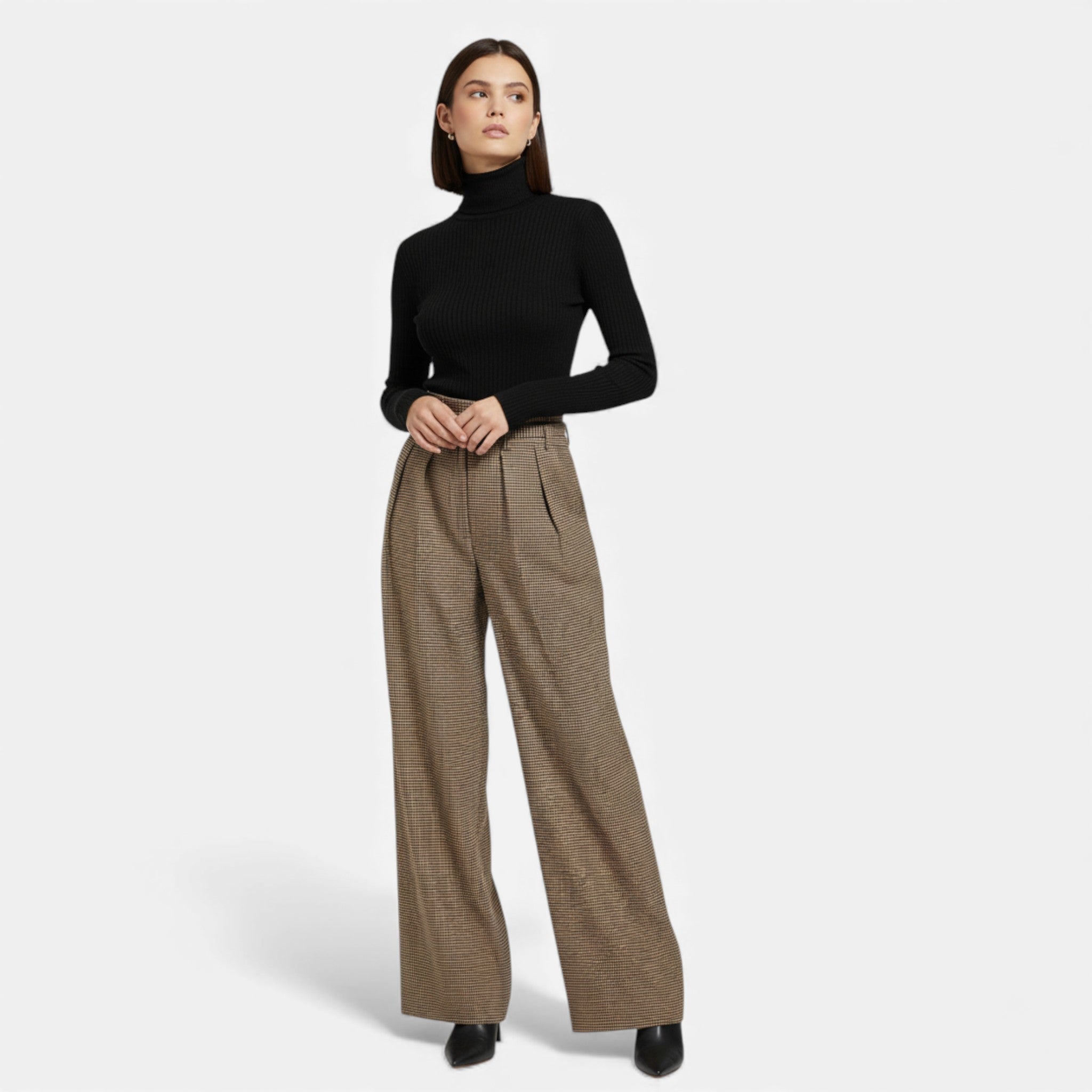 Women’s High-Waist Wide-Leg Trousers | Office