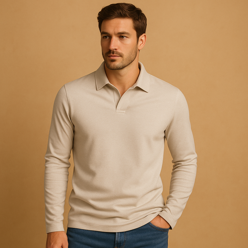 Men's Tight Polo Shirt | Long Sleeve