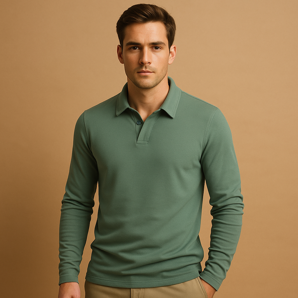 Men's Tight Polo Shirt | Long Sleeve