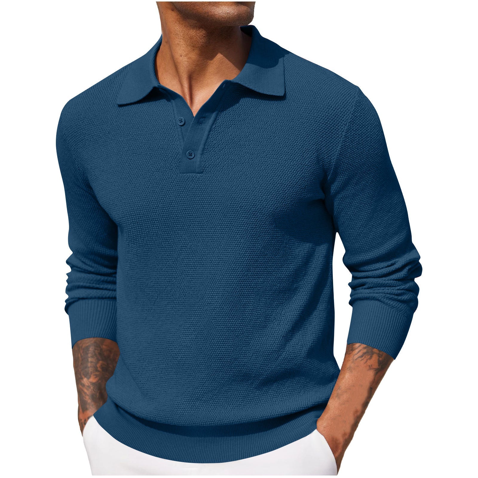 Men's Casual Polo Shirt | Long Sleeve